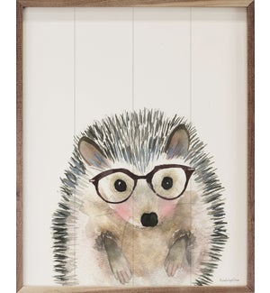 Hedgehog In Glasses By Mercedes Lopez Charro